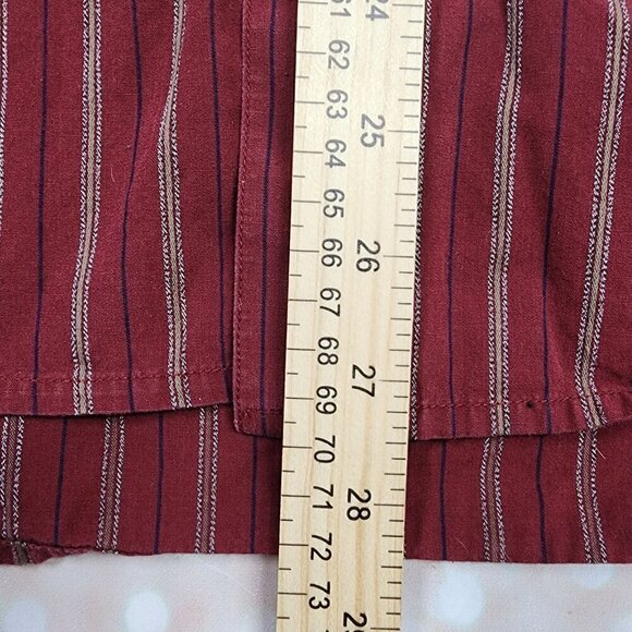 Robert Graham Red Pinstripe Long Sleeve Shirt, Men's Large - Picture 9 of 10